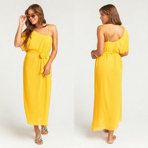 Show me your Mumu Saint Maxi Dress Marigold One Shoulder NEW
